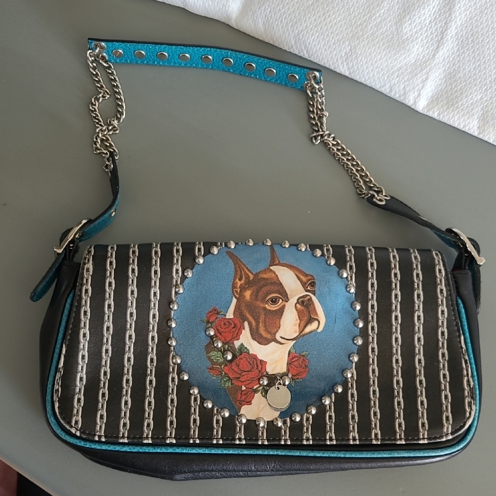 Isabella Fiore Boston Terrier Shoulder Bag/Clutch